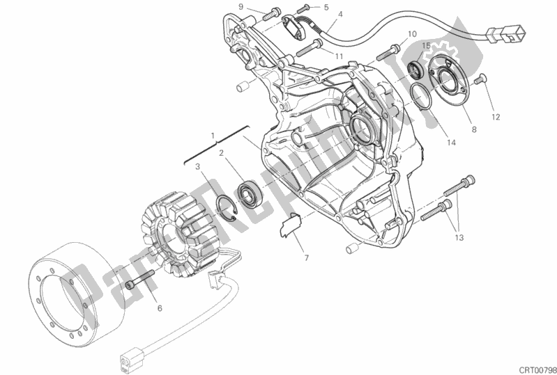 Toutes les pièces pour le Couvercle De Générateur du Ducati Scrambler Flat Track Thailand 803 2020